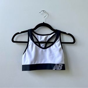 New Balance Women's NB Pace Sports Bra Cutout Racerback White size S